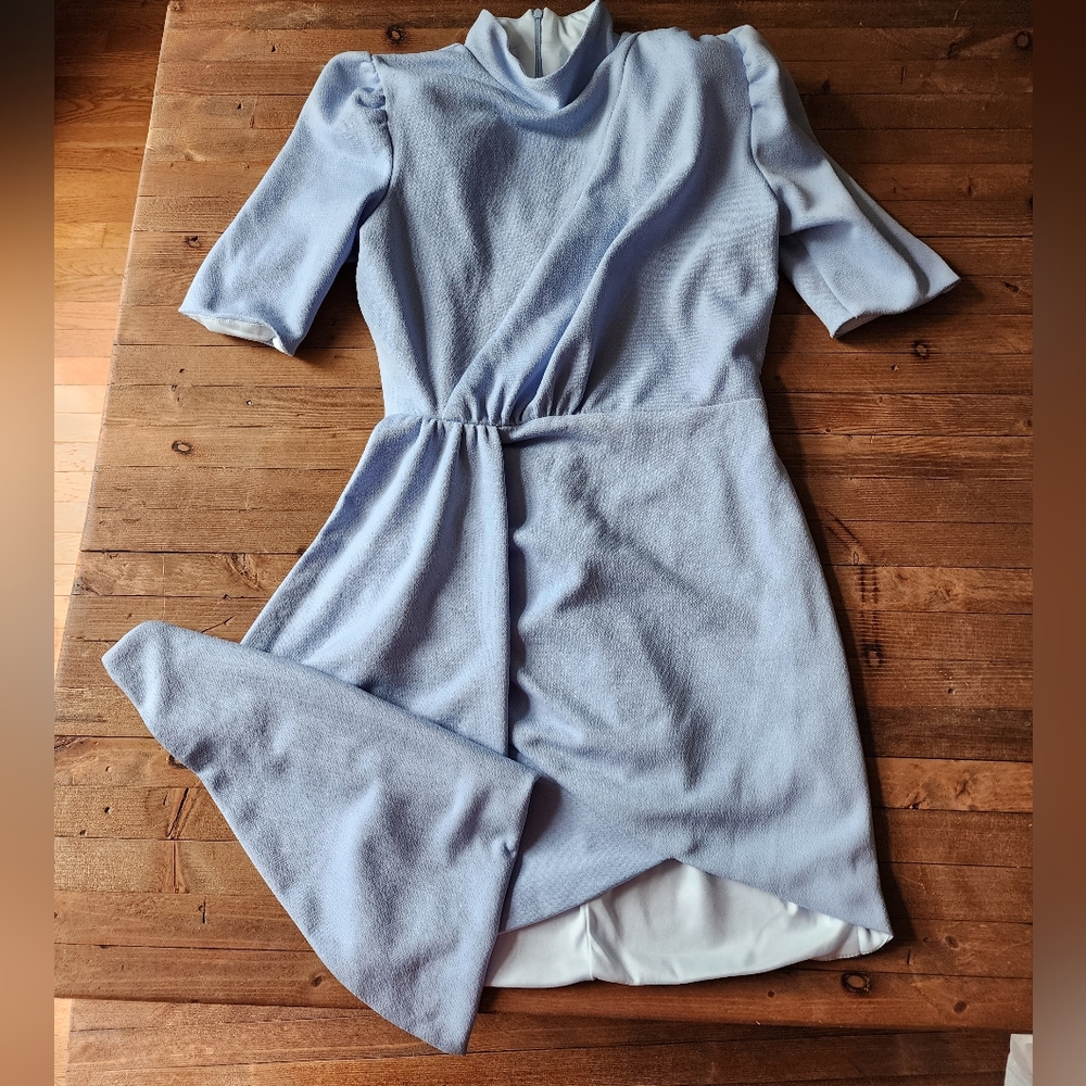 Mock Neck Midi Dress